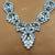 Crystal Necklace Aquamarine Rhinestone   2 thumbnail