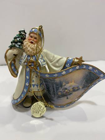Set of 3 2004 Thomas Kinkade Old World Santa Christmas Ornaments 1