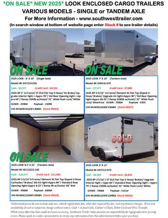 NEW LOOK ENCLOSED CARGO TRAILERS @ SOUTHWEST TRAILER SALES 1