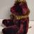 Dan Dee Collectors Classic Burgundy Plush Bear 3 thumbnail
