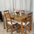 Solid Pinewood Kitchen Dining Table & 4 Chairs With Seat Cushions IKEA 15 thumbnail
