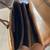 Full grain tan leather double handle satchel handbag 8 thumbnail