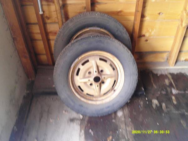 Two 1973 Classis Beetle Sun Bug Wheels and Tires 1