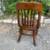 Vintage antique solid walnut bankers desk chair 5 thumbnail
