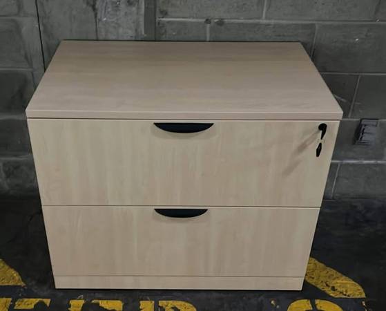 ✨ Modern Maple 2-Drawer Lateral Filing Cabinet – Locking Storage! ✨ 1