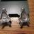 JJ Jonette Artifacts earrings--Silver, pewter tone pigs. New 2 thumbnail