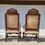 Antique Carved Wood arm Chairs with Tapestry Upholstery 9 thumbnail