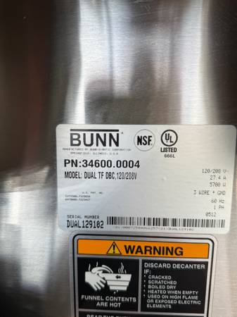 BUNN Coffee Brewer 1