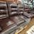 BROWN LEATHER RECLINER COUCH. 89 INCHES WIDE 4 thumbnail