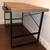 47” Brown/Black Computer Desk Wood/Steel with Under-Desk Keyboard Tray 16 thumbnail