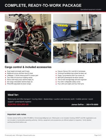 2022 Ford E-350 Turnkey Motorcycle - Photo 3