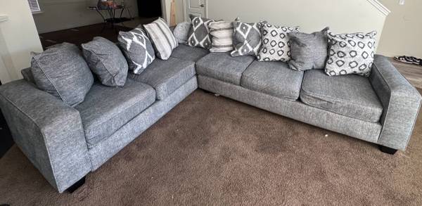 Gray Sectional Couch 1