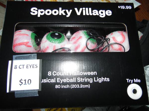 8 Count Lighting Eye Lights With Creepy Sounds --New in Box-Half Price 1