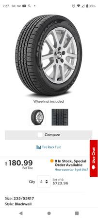 235/55r17 set of 4 1