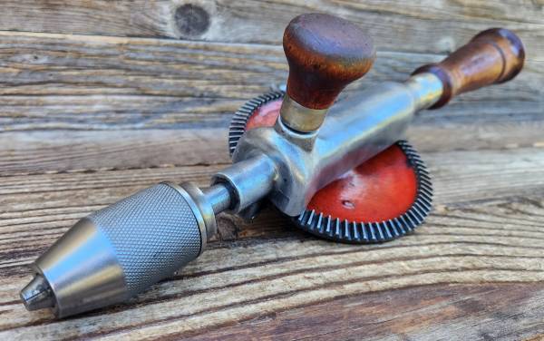 Vintage Millers Falls No. 38 Egg Beater Style Drill w/ 4 Bits USA