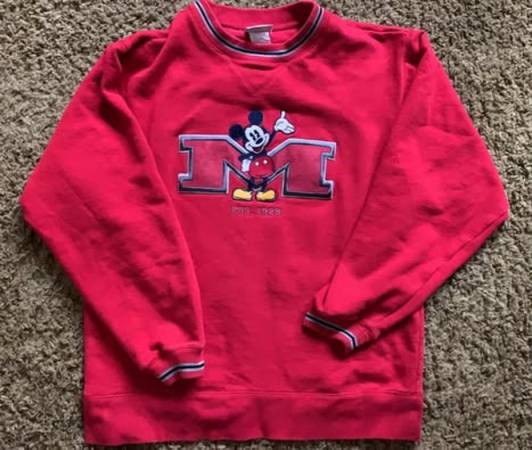 THICK Mickey Mouse Sweatshirt~Adult Size Small *Disney Store Brand 1