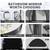 Bathroom Oval Mirrow brushed Black 3 thumbnail