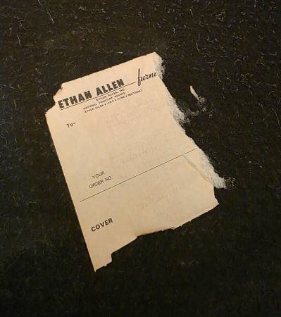 Vintage Ethan Allen Red Leater Foot Rest 1