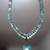 Blue Apatite Gem Crystal Necklace with Sterling toggle closure (17") 3 thumbnail