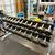 American Barbell Series 1 Urethane 5-50lb dumbbell set with 2 tier rack LIKE NEW 3 thumbnail