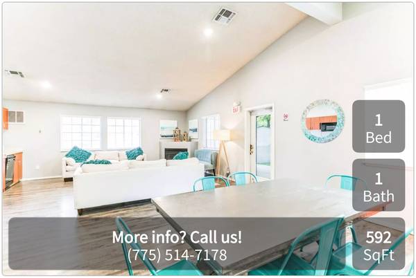 $1,171 / 1br - 592ft2 - Spacious 1 Bed, 1 Bath. 592 SqFt! Wonderful community! Visit today! (Sparks - Northeast Reno)63682292089729122