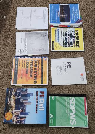 California PE Civil State Exam Books – Surveying & Seismic 1