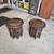 Tables Carved Mango Wood Round Top Octagon Base $235 pair 24 thumbnail