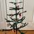 Authentic Antique 33"" Christmas Feather Tree Wood Base with Ornaments 1 thumbnail
