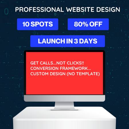 Custom Website Design - Launch in 3 Days - 80% Off (Only 10 Spots) 1