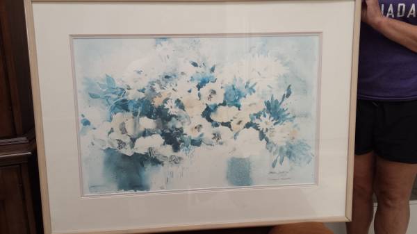 Framed 1983 Dawna Barton signed print 1
