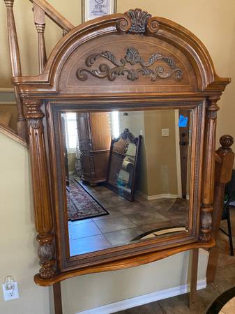 Solid Wood Dresser Mirror 1