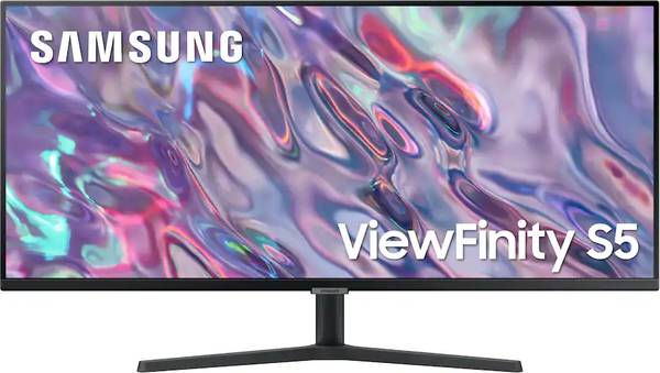 Samsung - 34” ViewFinity S5 Ultrawide QHD 100Hz AMD FreeSync Monitor 1