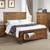 Brenner full storage platform bed w 2 drawers rustic honey oak NEW 1 thumbnail