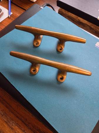VINTAGE HERRESHOFF STYLE DECK CLEATS 6.5" BRONZE ONLY 1