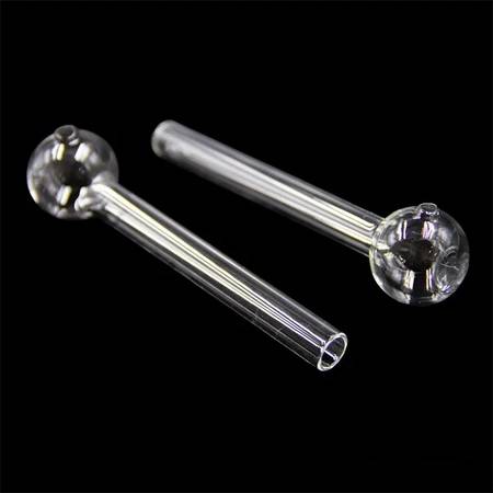 4 in. Clear Thick Glass Straight Oil Burner Pipe 1