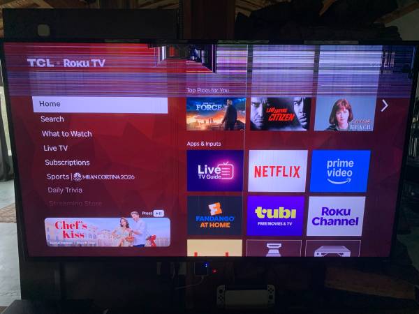 65’inch TCL TV (Screen Damage Fixable) 1