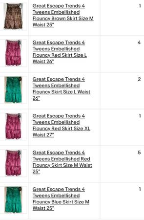 LOT OF14 Skirts Great Escape Waist Trends 4 Tweens Embellished Flouncy 1