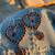 Romantic heart garnet ear rings 2 thumbnail