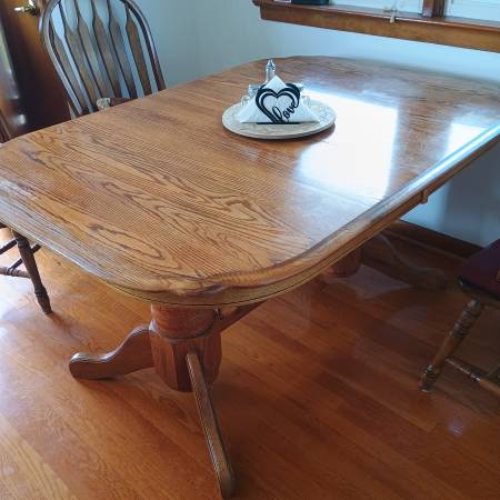 Dining table and 2 captains chairs 1