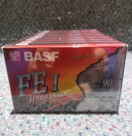 10 OF -BASF Ferro Extra 90, Blank Cassette Tape--10 New/Sealed Tapes 1