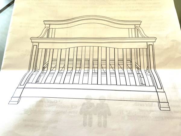 Million Dollar Baby Louis 4-1 White Convertible Crib and Mattress 1