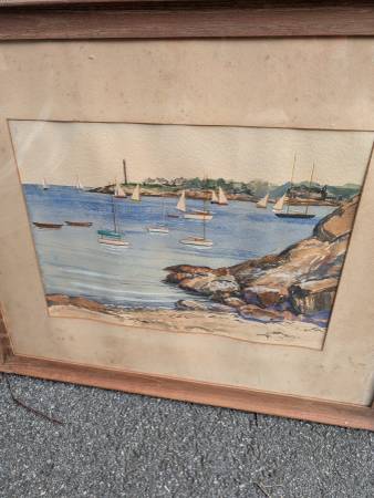 Two paintings both signed 1