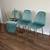 Blue gold modern velvet dining chairs 1 thumbnail