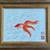 Vintage Asian style goldfish original art with frame 1 thumbnail