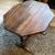 Vintage Solid Wood Drop-Leaf Table / Octagon Side Table 1 thumbnail