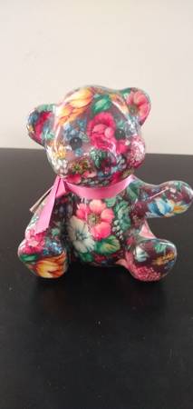 Porcelain Patchworks Bear 6" 1