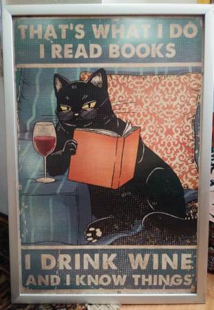 Cat Lady Print Poster Cat Lovers Art 1