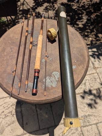 BACKPACKING FLY  or SPIN rod...5 piece light wt w hard shell case FLAM 1