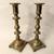 Vintage Pair Solid Brass Pillar Candle Stick Holders Made In Hong Kong 3 thumbnail