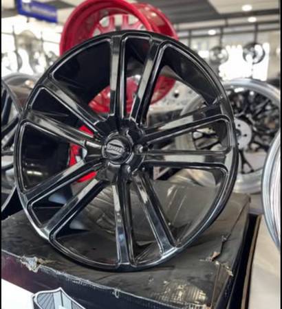 26” DUB Flex  Brand New Rims  Glossy Black 26x10 Wheels 1